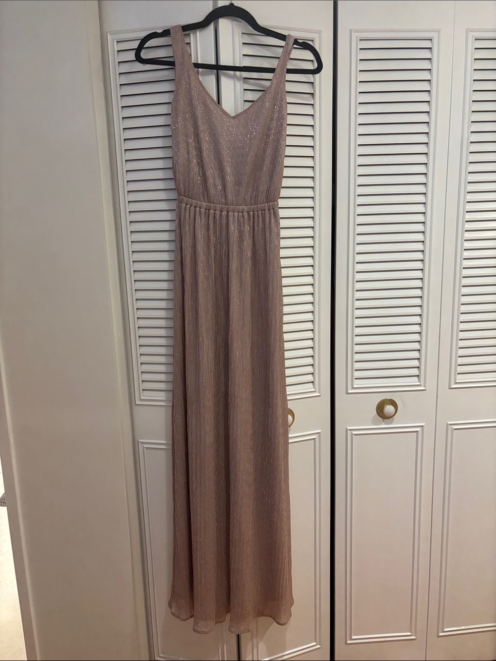 Show Me Your MuMu Shimmery Dusty Rose Maxi Dress